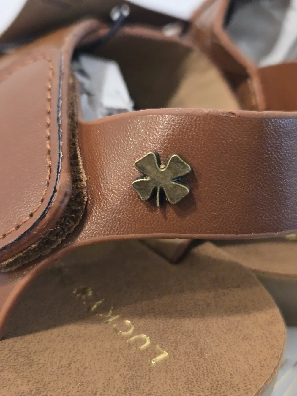 Lucky Brand Kids Brown Woven Strap Sandals